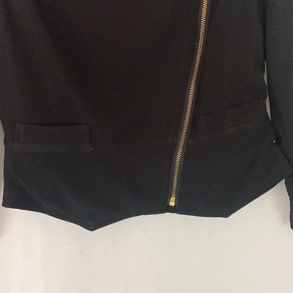 XOXO Black Jacket With Leopard Lining Size M - Picture 3 of 9